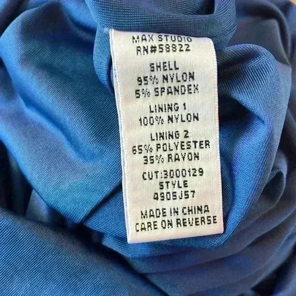 NWT WOMENS MAX STUDIO BLUE HALTER NECK SUMMER DRESS SIZE XL MSRP $118. - Picture 4 of 11